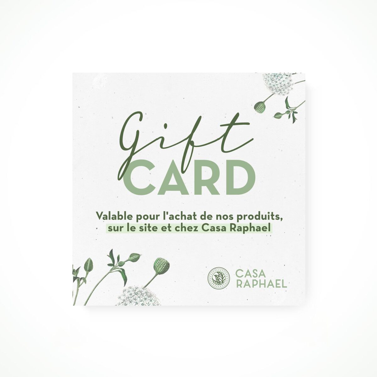 cartes cadeau casa raphael
